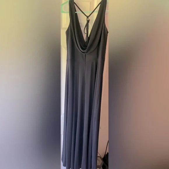 Elegant Navy Blue Bridesmaid or Formal Dress - Picture 2 of 4